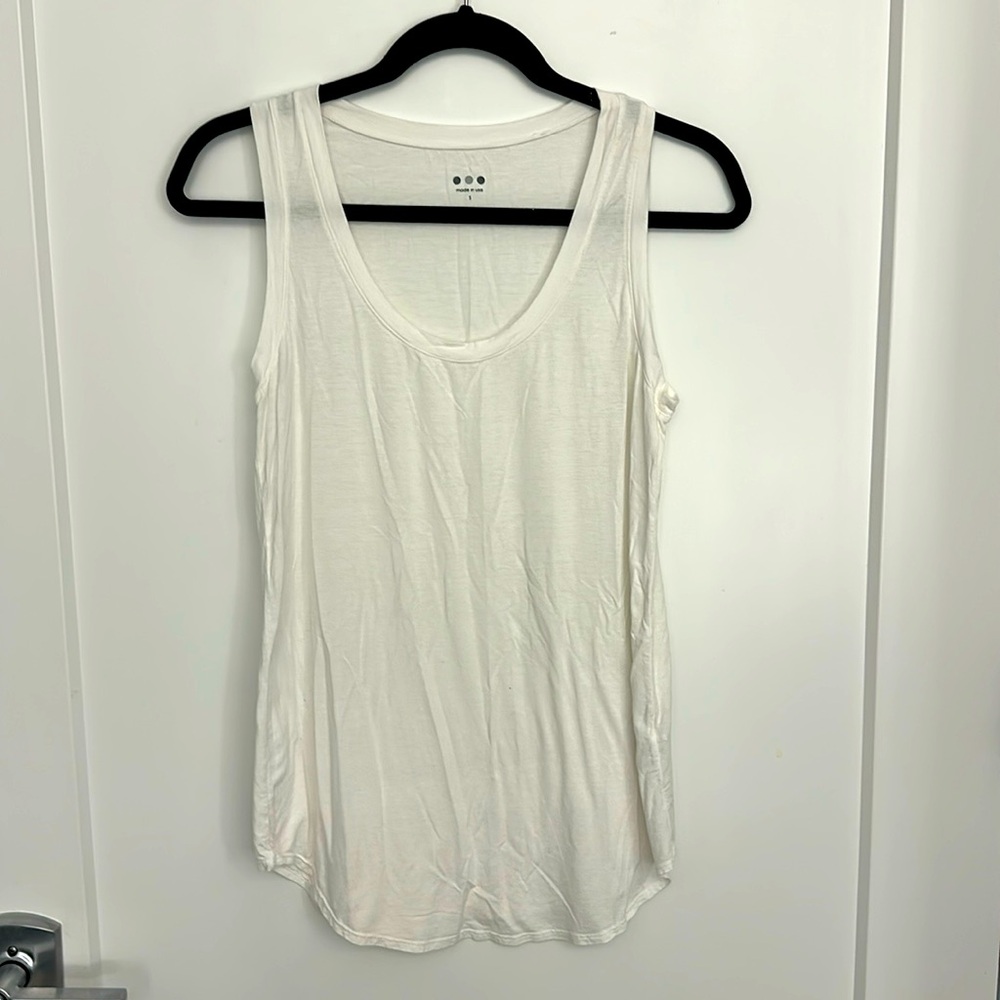 White Three Dots Tank Top